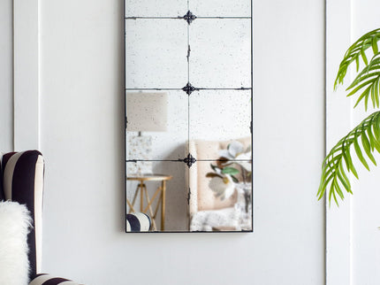 Traditional Decor Style Antique Glass Panel Mirror, Wall Mirror For Bathroom Entryway Console Lean Against Wall
