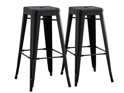Backless Bar Stools (Set of 2) - Black