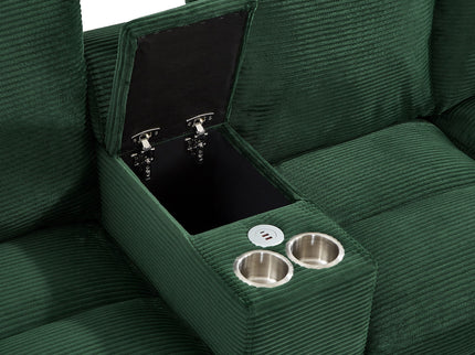 Modern U-Shaped Sectional Sofa With Storage Ottomans