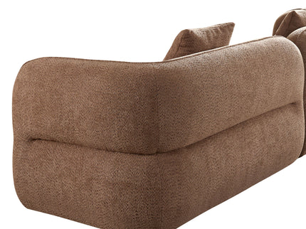 Sectional Sofa With Durable Fabric, Solid Wood Frame, And High Density Sponge Fill