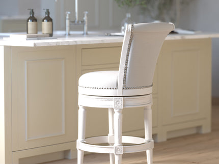 Swivel Barstool With High-Back