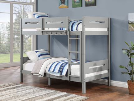 Edah - Twin Twin Bunk Bed - Gray