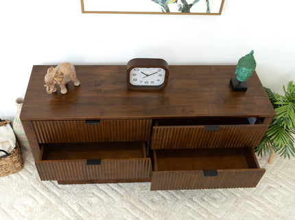 Lola - Dresser With 6 Drawers - Dark Brown