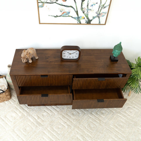 Lola - Dresser With 6 Drawers - Dark Brown