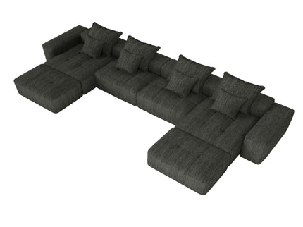 Modern Oversized Diy Combination Modular Sectional Sofa With Pillows