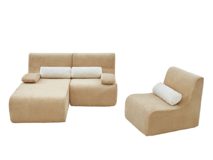 Oversized Sectional Sofa, Living Room Seating With Modular Design