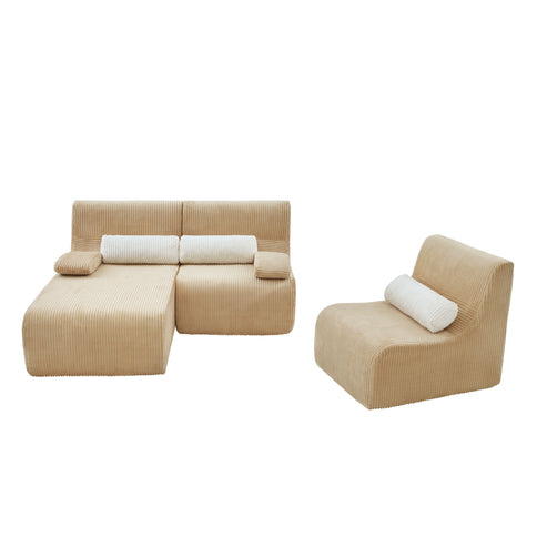 Oversized Sectional Sofa, Living Room Seating With Modular Design