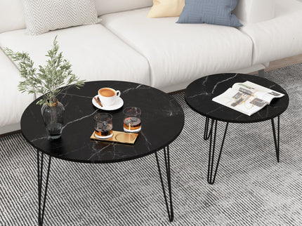 Round Nesting Coffee Table For Living Room (Set of 2)