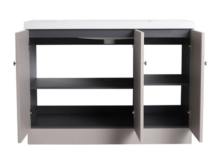 Contemporary Freestanding Bathroom Vanity With Resin Sink & Soft-Close Cabinet Doors