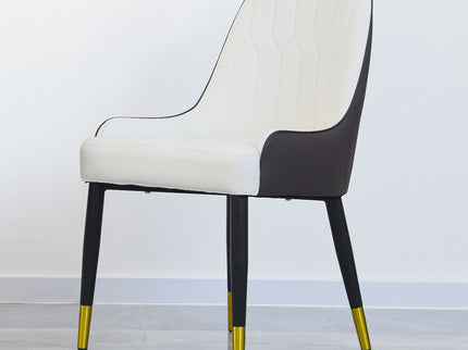 Modern Sponge-Filled Dining Chair, Solid Wood Metal Legs, Suitable For Restaurants, Living Rooms And Rooms (Set of 2)