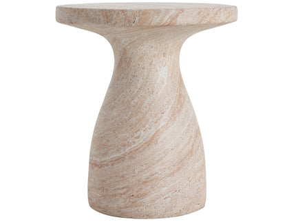 Outdoor / Indoor Travertine Side Table Lightweight