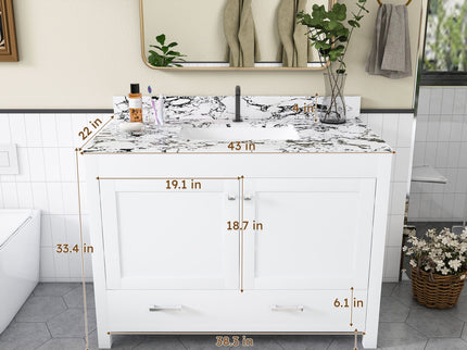 Bathroom Vanity & Storage - White