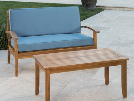 Outdoor Chat Set With Coffee Table And Loveseat
