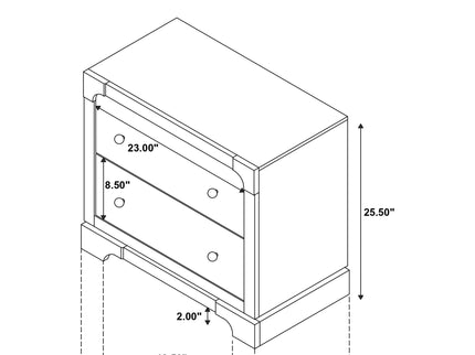 Sundance - 2 Drawer Nightstand - Dark Brown