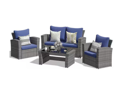 Modern Patio Set With Table And Cushions