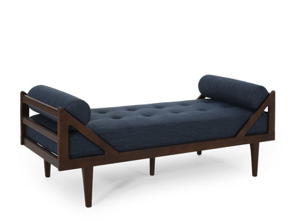 Chic Contemporary Chaise Lounge With Button Tufting And Bentwood Structure