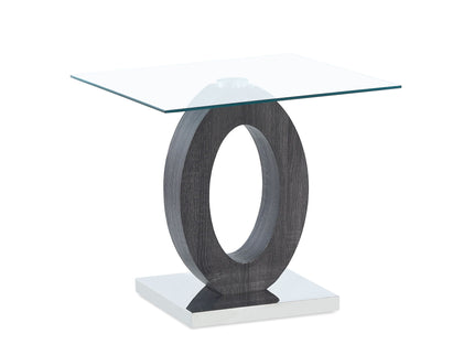 Tracker - End Table - Brown White