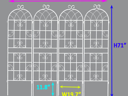 Metal Garden Rustproof Trellis For Climbing Plants Outdoor Flower Support