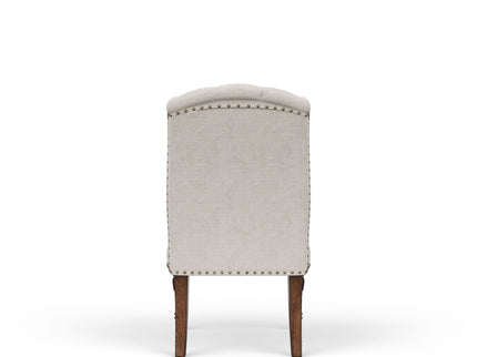 Upholstered Wing Host Chair - Light Gray