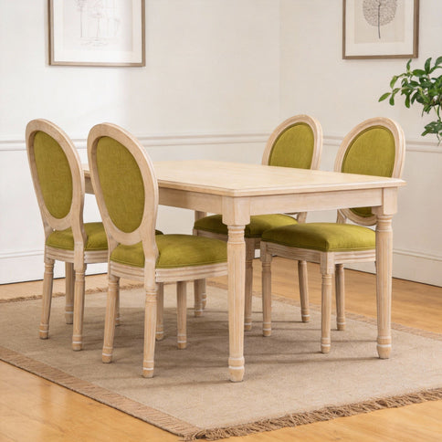 Upholstered With Round Back Dining Chairs (Set of 2)