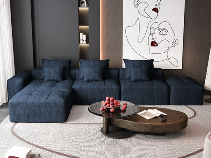 Modern Oversized Diy Combination Modular Sectional Sofa & Pillows
