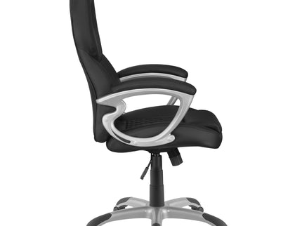 Bruce - Upholstered Adjustable Home Office Chair With Ergonomic Support And Smooth Swivel Function - Black