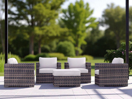 Outdoor Patio Chair Set For Patio With Foam Cushions