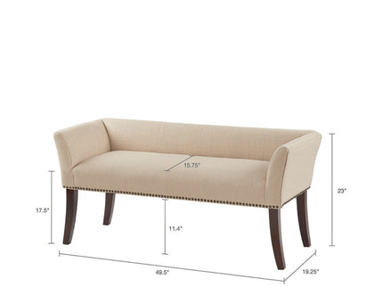 Elegant Design Bench Upholstery, Solid Wood Frame