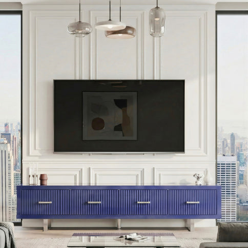 TV Stand With Slatted Drawers