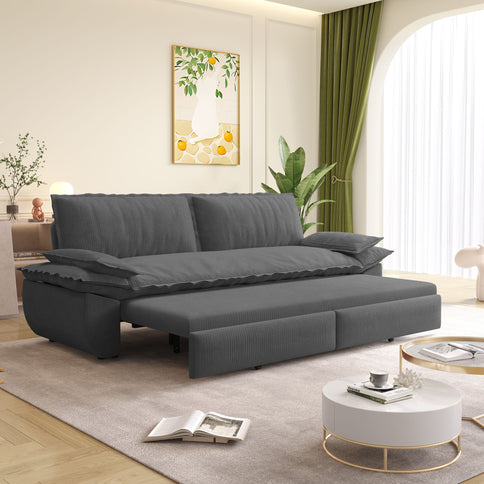 Queen Pull Out Bed, 3 In 1 Convertible Sleeper Sofa