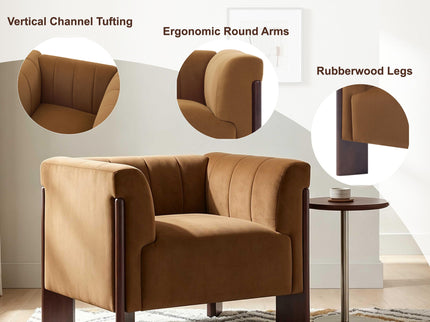 Accent Chair With Tight Back For Living Room