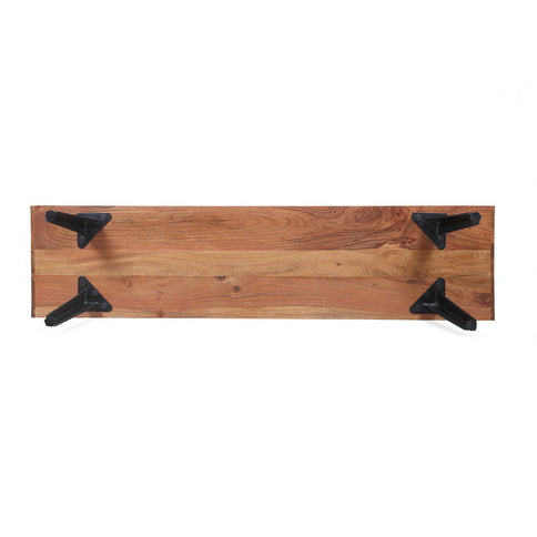 Asther - Acacia Wood TV Cabinet - Natural Wood / Brown