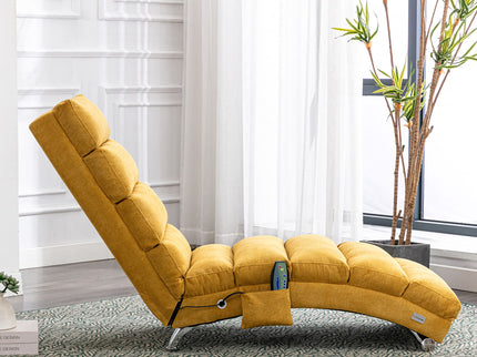 Massage Chaise Lounge Indoor With Remote Control, Ergonomic Electric Massage Lounger