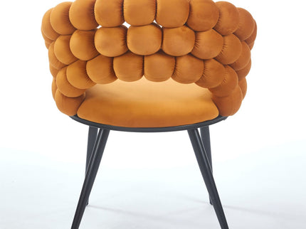 Modern Chair With Tube Legs, Soft Cushions And Comfortable Backrest