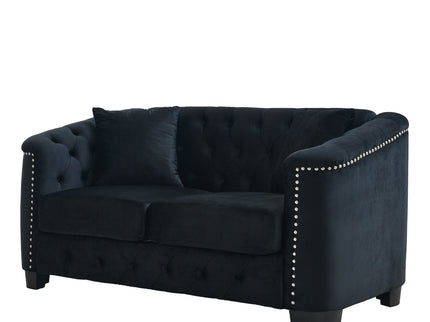 Modern Chesterfield Sofa With Tufted Backrest For Living Room