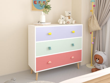 3 Drawer Dresser, Storage Cabinet With Anti Tip Safety