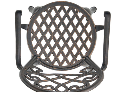 3 Piece Outdoor Aluminium Cast Bistro Set With Ice Bucket - Copper