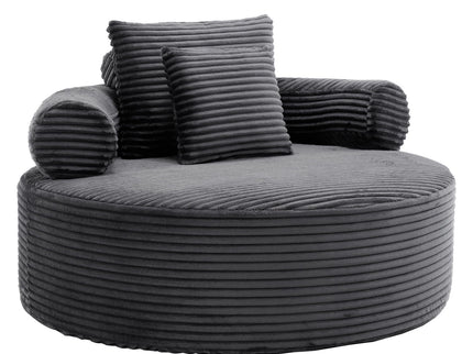Round Sofa Bed With 3 Pillows For Living Room
