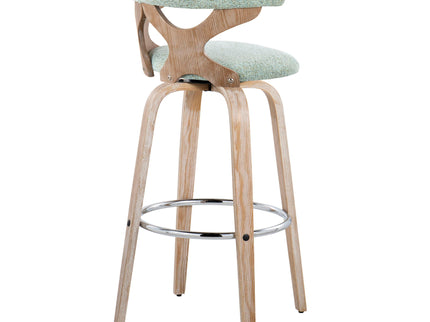 Gardenia - Contemporary Fixed Height Barstool With Swivel With Round Footrest (Set of 2)
