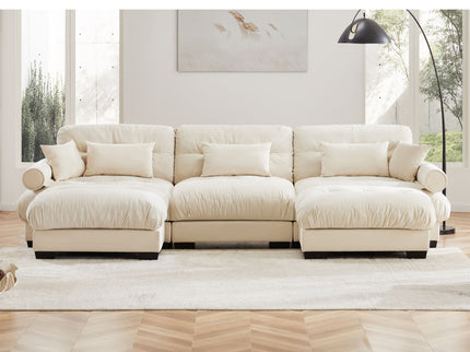 Super Comfort Oversized Modular Sectional Sofa With Movable Ottoman