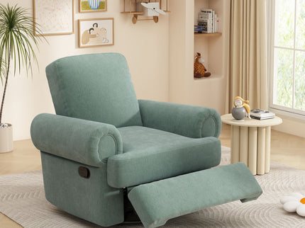 Manual Swivel Recliner Rocker Chair With Adjustable Backrest