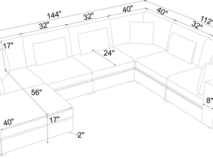 Upholstered Modular Sectional & Custom Configuration