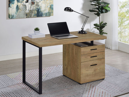 Trowbridge - 3 Drawer Office Desk - Mango Color
