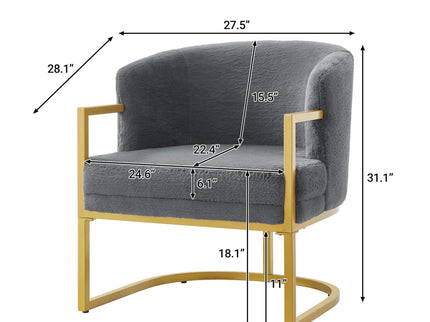 Upholstered Reading Accent Armchair For Living Room