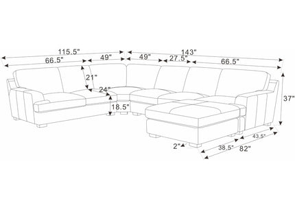 Large Seating Modular Sectional