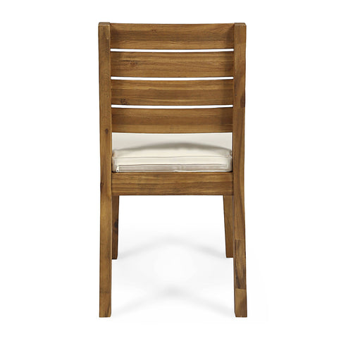 Outdoor Armless Dining Chair With Cushions