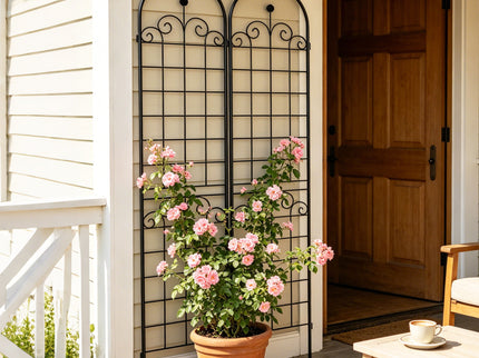 Metal Garden Trellis For Climbing Plants Outdoor Rustproof Plant Support Rose Trellis Netting Trellis