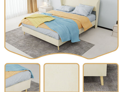 Upholstered Bed, Tufted Headboard, Comfortable Sleep