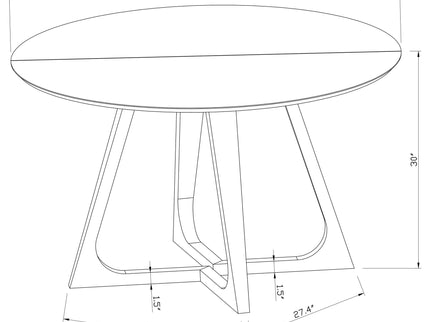 Imani - Round Marble Dining Table - Gold