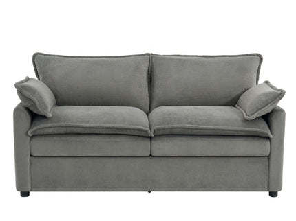 Modern Loveseat Sofa, Upholstered Couch With Side Storage Pockets